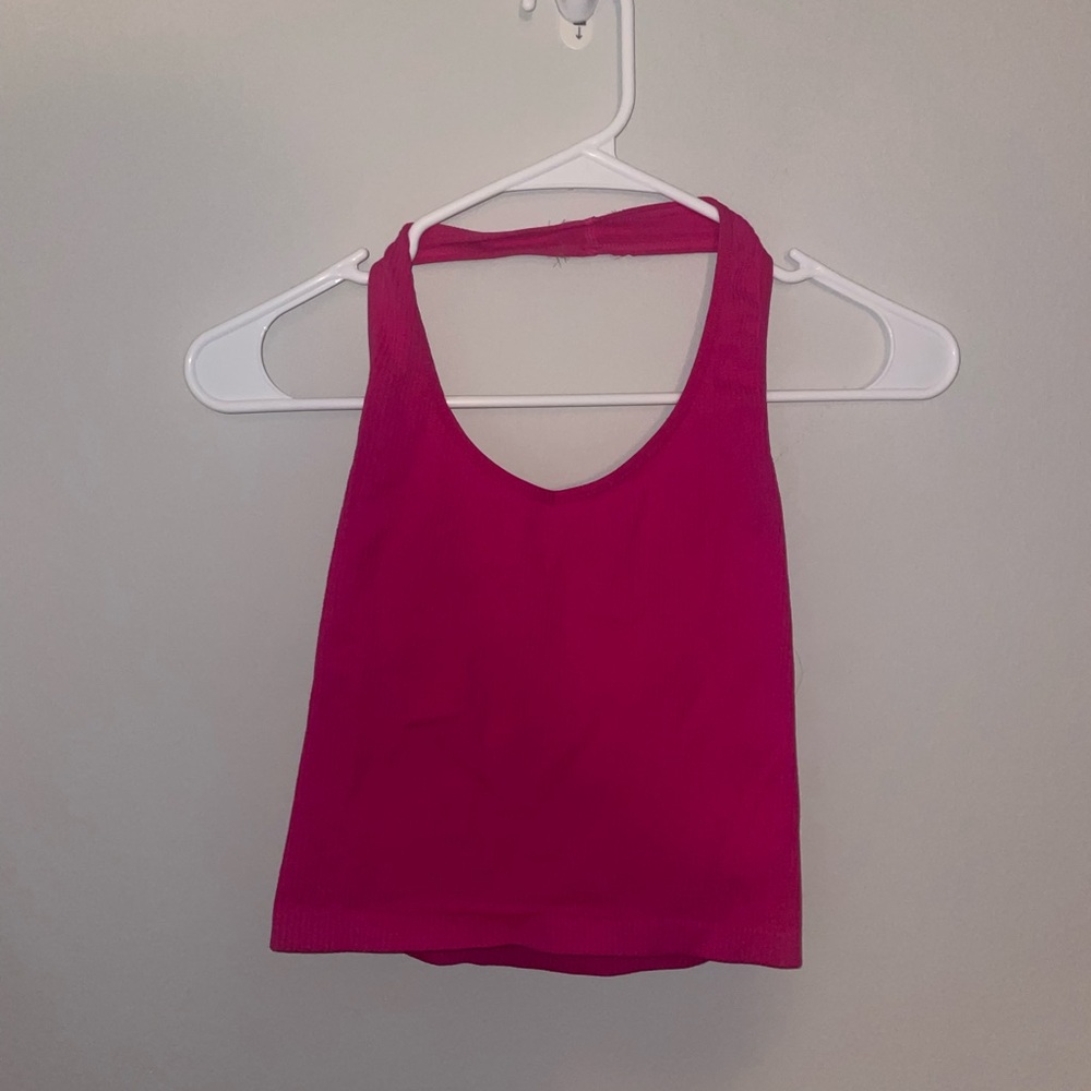 Women's Pink Halter Top